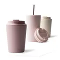 MAMEIDO Thermobecher 350 ml, dichter Kaffeebecher to go aus Edelstahl doppelwandig isoliert, auslaufsicher, Coffee to go Becher warmhaltend (Powder Blush)