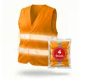 FLEXEO Warnweste Warnweste EN ISO 20471 (4-tlg) Sicherheitsweste Signalkleidung Signalweste, orange