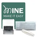 Mine Stamp Kleidungs- und Buchstempel Kompakt | Personalisierbarer Kompakter Stempel für Erwachsene und Kinderkleidung | Personalisiertes Namenssiegel für Kinderkleidung