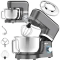 VERTENZ Cosmiq 40 | Planeet Chef Küchenmaschine, Planeten-Küchenmaschine 5,5-Liter-Edelstahlschüssel | Silber - Silber