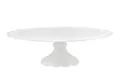 Chic Antique Kuchenplatte Tortenplatte Kuchenplatte weiß mit Fuß Shabby Chic Antique 63138 11, Porzellan, (1-tlg)