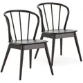 VS Venta-stock Stuhl, Schwarz, Holz, 47x83x59 cm, Esszimmer, Stühle, Esszimmerstühle, Vierfußstühle