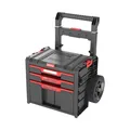QBRICK SYSTEM PRO CART 2.0 PLUS DRAWER 3 | 9" Räder, 2× niedrig + hoch, M8