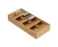Joseph Joseph Drawer Store - Großer kompakter Besteckschubladen-Organizer, 8 Fächer, für 48 Teile, Bambus