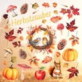 Fensterbilder Set Herbst I beidseitig bunt I statisch haftend I wiederverwendbar I auf Deutsch I dv1311