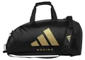 Adidas Boxing 2-in-1 Sporttas - Polyurethan- Schwarz/Gold - M