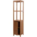 Mendler Teak-Regal HWC-M84, Badschrank Badregal Badezimmer, hochwertiges B-Grade-Teak (Kernholz, 20-30 Jahre 106748