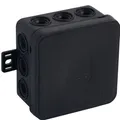 JB-13802 Abzweigdose Aufputz IP54 12 Kabeleinführungen 75x75x41mm 1 Stk. Schwarz