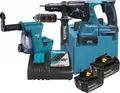 Makita DHR243RTJW | Akku-Kombihammer 18V | 2x5,0Ah | SDS-PLUS | bürstenlos | mit Staubabsaugung | MAKPAC