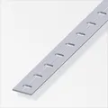 alfer Flachprofil Aluminium roh blank gelocht