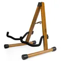 MUSO Gitarrenständer, Akustikgitarrenständer, Holz, klassischer E-Gitarrenständer, faltbarer Bassgitarrenständer, Gitarrenzubehör auch für Bass, Violine, Ukulele (Akazie)