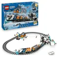 LEGO City Trains Arktis-Polarexpress - Spielzeug mit ferngesteuertem Zug - Schneepflug, 22 Gleissegmente, 6 Minifiguren & Felssturz-Funktion – Geschenk für Jungen & Mädchen ab 7 Jahren - 60470