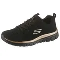 Skechers Graceful - Get Connected Sneaker Freizeitschuh, Halbschuh, Schnürschuh für die Maschinenwäsche geeignet schwarz 40 EU