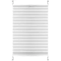 euroharry Plissee Plisse Rollo Plisseerollo Easyfix ohne Bohren Jalousie Pleated Blind weiß 60 cm x 130 cm