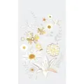 Livingwalls Fototapete Blumen Grau Gelb Beige und Weiß 159 x 280 cm AS-392101