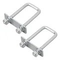 ProPlus 342458 2x Zurrbügel U-Bügel eckig M10 verzinkt, Silber, 40 x 110 mm