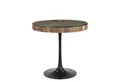 baario Esstisch Bistrotisch MERID rund Altholz, 80 cm kleiner Esstisch Holz Glas & Eisen