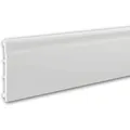 PROFHOME 653804 Sockelleiste Fußleiste Zierleiste Stuckleiste 2 m 200 cm x 1,5 cm x 15 cm Weiß