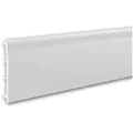 Profhome Sockelleiste 653804 Fußleiste Zierleiste Stuckleiste 2 m, L: 200 cm, H: 15 cm, Fußleiste, Bodenleiste, 1-St., Fußleiste, Bodenleiste, Zierprofil, stoßfest, mit Kabelkanal weiß 200 cm x 15 cm