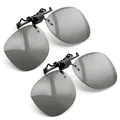 PRECORN 2er Set 3D Brille Clip-On Universale Passive 3D Brille für Brillenträger kompatibel mit vielen versch. Geräten