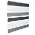 Doppelrollo Klemmfix Ohne Bohren, Duo Rollo Zebrarollo Fensterrollo Klemmrollo Seitenzugrollo Easyfix Lichtdurchlässig Und Verdunkelnd Rollos Für Fenster Und Tür, Weiß+grau+anthrazit 45x150cm (b - Woltu