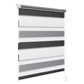WOLTU Doppelrollo Klemmfix ohne Bohren Weiß+Grau+Anthrazit B45 x H150 cm, Duo Rollo Zebrarollo Fensterrollo Klemmrollo Seitenzugrollo Easyfix lichtdurchlässig & verdunkelnd Rollos für Fenster und Tür