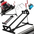 MASKO® Rasentraktor Heber 400kg Aufsitzmäher Hebevorrichtung Rasentraktorheber Reinig.Hilfe Hebebühne inkl. Arbeitshandschuhen & Bürste