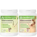 SPARSET Trinknahrung Vegan Kalorien Shake zum zunehmen | Astronautennahrung Trinkmahlzeit mit Kohlenhydrate Protein Vitamine & Mineralstoffe | CaloVital Vanille + Schoko