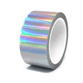 Finest Folia (1,39€/m) 10 Meter Hologramm Zierstreifen Basteln Möbel Auto Motorrad Modellbau Deko Dekorstreifen Klebestreifen selbstklebend DIY (Hologramm Silber, 30mm Breite)
