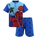 Spiderman Schlafanzug Spiderman Kurzer Schlafanzug Jungen (Spiderman) blau|weiß 98