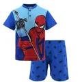 Disney Spiderman Kurzer Schlafanzug für Jungen, 100% Baumwolle, Blau, Größe 98-128, Pyjama-Set mit Spider-Man Design, Avengers, Kurzarm, Spidey (DE/NL/SE/PL, Numerisch, 98, Regular, Blau-Blau)