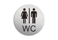 OFFORM DESIGN Hinweisschild Toilette WC Damen Herren Toilettenschild Ø 100 mm Aluminium, (1 St)