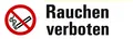Aufkleber Verbot Schild "Rauchen verboten" Rauchverbot Nichtraucher selbstklebend Hinweisschild 9x2,7cm Made in Germany by MBS-SIGNS