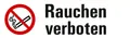 Aufkleber Verbot Schild "Rauchen verboten" Rauchverbot Nichtraucher 9x2,7cm