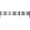 vidaXL 3X Lattenzaun WPC 6 m 60 cm Grau Gartenzaun Friesenzaun Zaun Zierzaun