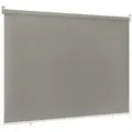ventanara Seitenmarkise Außenrollo Senkrechtmarkise 100% blickdicht Sichtschutz Beschattung grau 100 cm x 230 cm