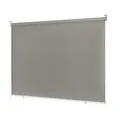 Ventanara® Außenrollo 100% Blickdicht Rollo Senkrechtmarkise Balkonrollo Sichtschutz Rollo Beschattung (100 x 230 cm, Grau)