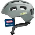 ABUS Fahrradhelm Youn-I 2.0 - mit Licht für Kinder, Jugendliche und Junge Erwachsene, Mädels Jungs, Grau (cool Grey), S (48-54 cm)