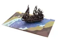 Flying Dutchman 3D-Pop-Up-Karte, Thinking of You-Karte, handgefertigte Grußkarte, Geschenk für Freund und Kollegen, Dankeskarte, Geburtstagskarte, Geschenk für Piraten von Carrabin Fan