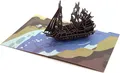 Fliegende Holländer 3D Pop Auf Karte,Handgefertigt Piratenschiff Birthday Gruß