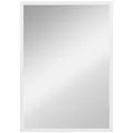HOMCOM Wandspiegel 50 x 70 cm Rechteckig Spiegel Dekorativer Hängespiegel Badezimmerspiegel für Schlafzimmer Badezimmer Wohnzimmer Flur Weiß