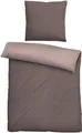 Biberna Wendebettwäsche Hermal, Flanell, 2 teilig, Flanell in Melangeoptik, Winterbettwäsche, Made in Germany