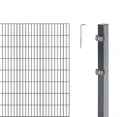 Alberts 653033 Doppelstabmattenzaun als 24 tlg. Zaun-Komplettset | verschiedene Längen und Höhen | anthrazit | Höhe 160 cm | Länge 22 m