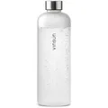 Vinsun Trinkflasche Tritan Wasserflasche 1,5l, Sportflasche Kohlensäure geeignet, BPA frei, Auslaufsicher, bruchsicher, geruchs- und geschmacksneutral weiß 1500 ml | 29.5 cm