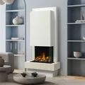 muenkel design Milano [moderner Design Elektrokamin Opti-myst]: Jura (Schiefer beige) - weiß