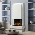 muenkel design Milano [moderner Design Elektrokamin Opti-myst]: Jura (Schiefer beige) - weiß
