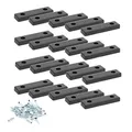 20 x Bodenabstandshalter/Möbelpads/Möbelfüsse zum Anschrauben | sossai® MG2 | Farbe: Schwarz | Größe: 50x14x5 mm | Inkl. Schrauben