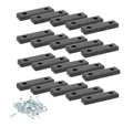 sossai® Möbelfuß Möbelgleiter in Schwarz mit Schrauben, (20-St), 50x14x5mm