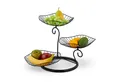 relaxdays Obstschale 3 stöckige Obst Etagere, Eisen