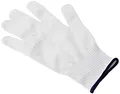 Victorinox Profi Soft-Schutzhandschuh für Messerhand, Arbeitshandschuh, Sicheres Schneiden, Gastronomie, L, weiss